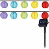 Lampion slinger feestverlichting op zonne-energie waterbestending LED 2,7m - multi-color - solar - 10 lampionnen