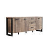 Emile dressoir 3 deuren, 3 laden, eik decor.