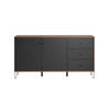 Montez dressoir 2 deuren, 3 laden, grafiet.