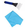 Autoramen IJskrabber soft grip blauw 25 cm met anti-condens doek - IJskrabbers