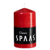 Cilinderkaars/stompkaars - rood - 1x - 6 x 10 cm - 25 branduren - Stompkaarsen