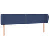 vidaXL Hoofdbord met randen 203x23x78/88 cm stof blauw