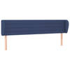 vidaXL Hoofdbord met randen 203x23x78/88 cm stof blauw