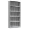 vidaXL Boekenkast 80x24x175 cm bewerkt hout grijs sonoma eikenkleurig