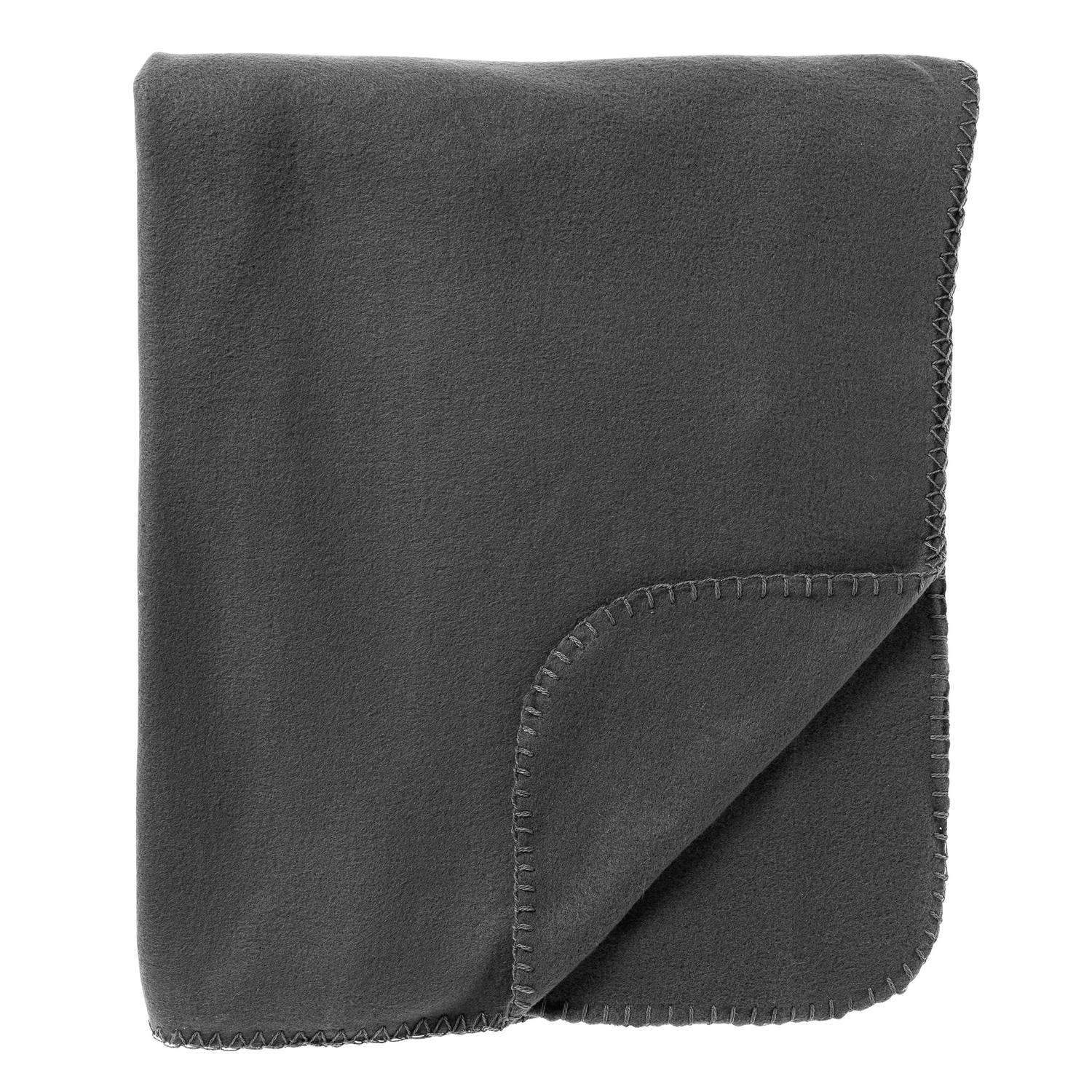 Dutch Decor - PABLO - Plaid fleece 150x200 cm Charcoal Gray - antraciet - 100% polyester - Deken