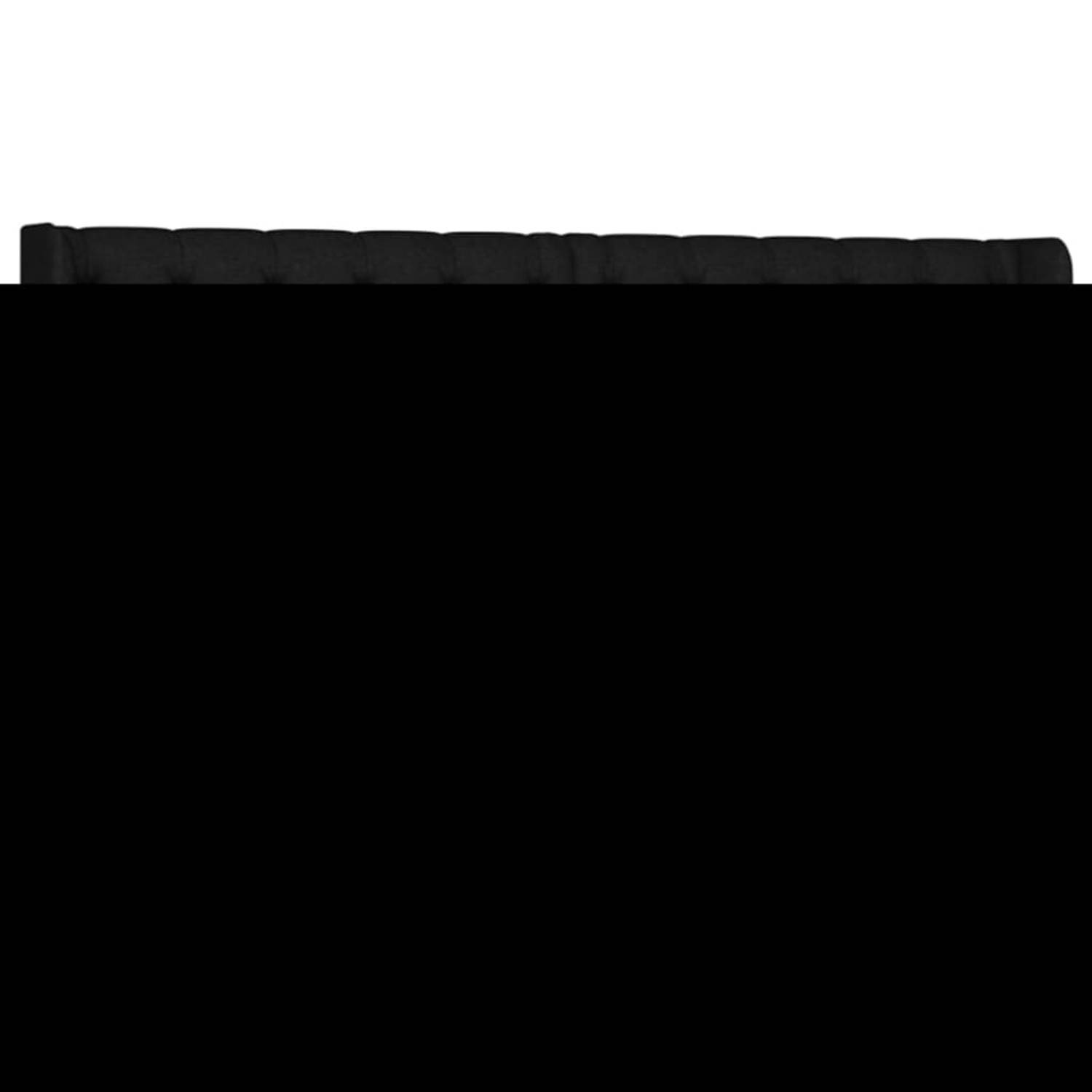 vidaXL Hoofdbord met randen 163x16x78/88 cm stof zwart