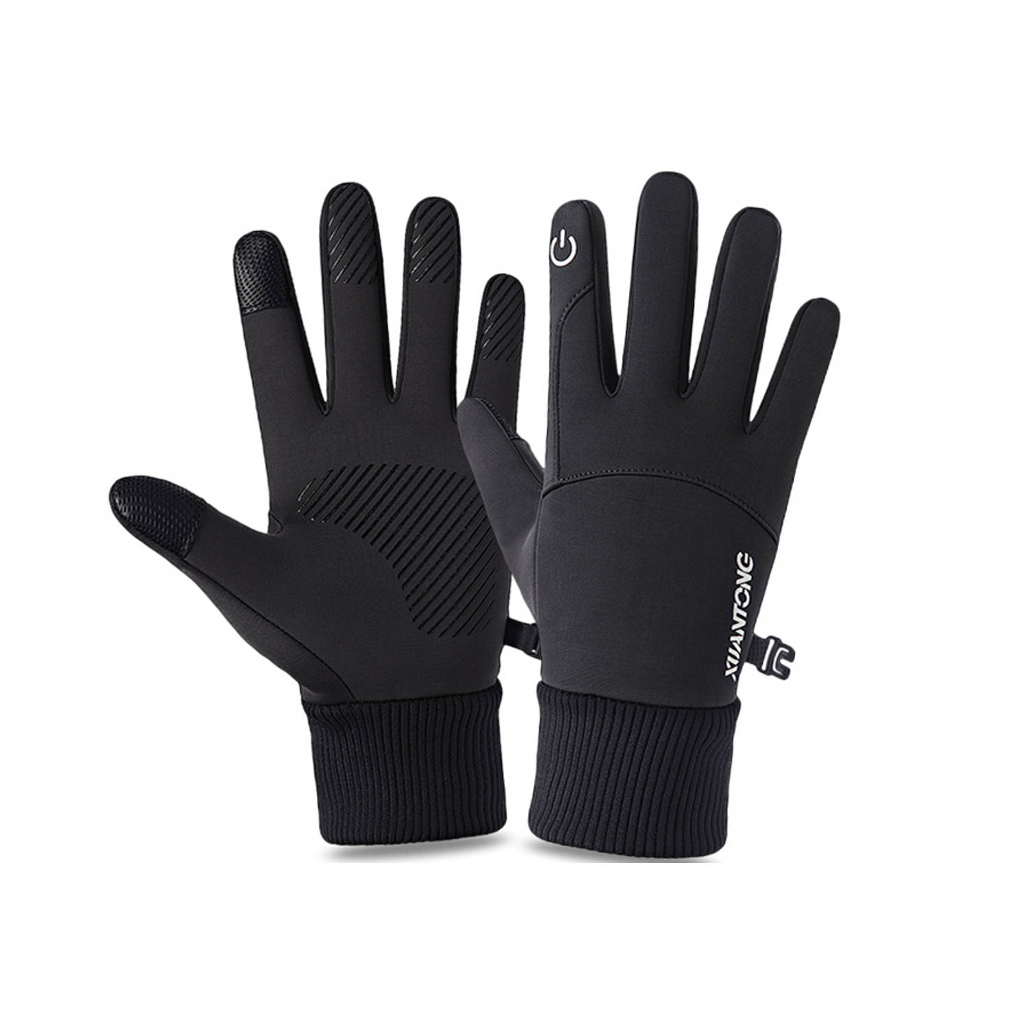 Fleece Handschoenen met Touchscreen bediening – Wind en Waterdicht – Maat L – Zwart