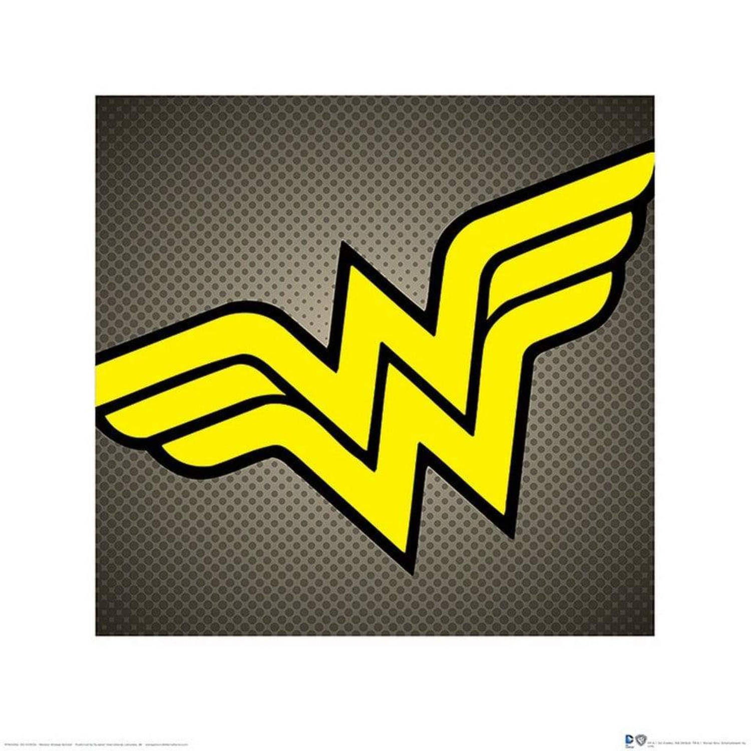 Kunstdruk DC Comics Wonder Woman Symbol 40x40cm