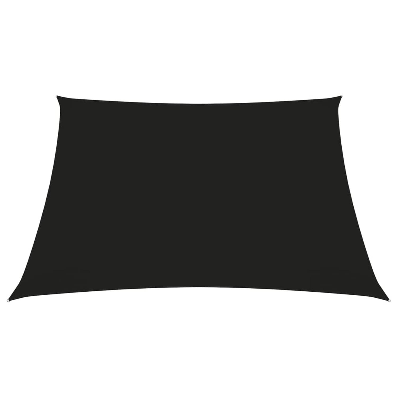 The Living Store Zonnezeil vierkant 3 x 3 m - PU-gecoat oxford stof - zwart
