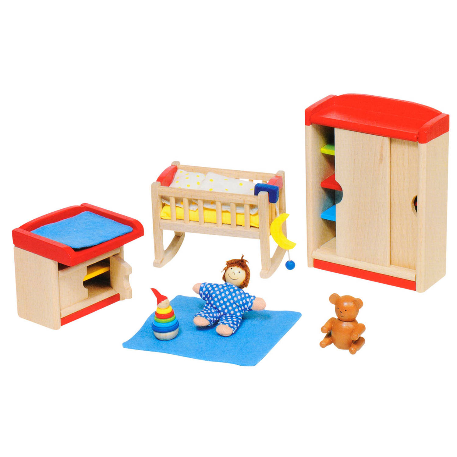 Goki kinderkamer (12-delige set) hout meerkleurig, Base Toys