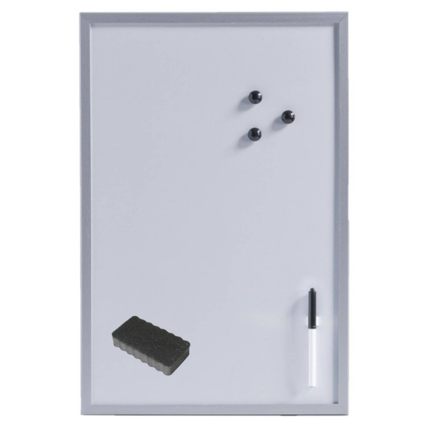 zelf visueel speer Magnetisch whiteboard/memobord met wisser 40 x 60 cm - Whiteboards | Blokker