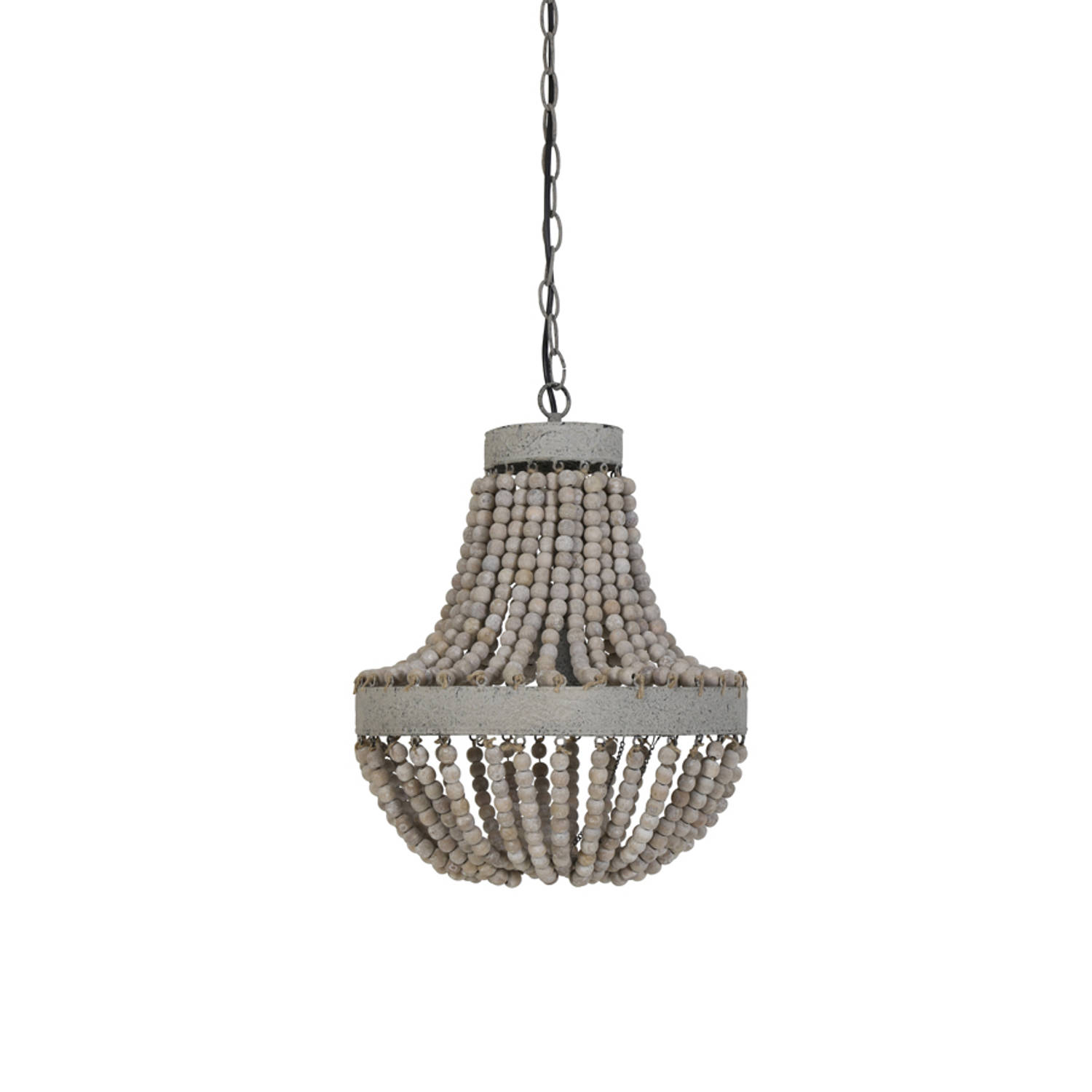 Light & Living Hanglamp kralen Ø35,5x45 cm LUNA oud wit