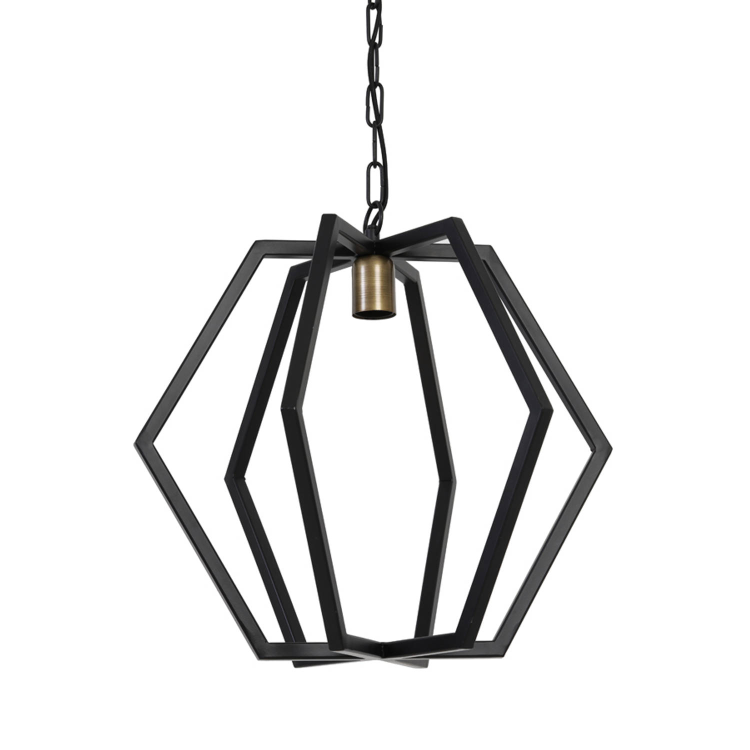 Light & Living Hanglamp BRESCA mat zwart L 45 x Ø46