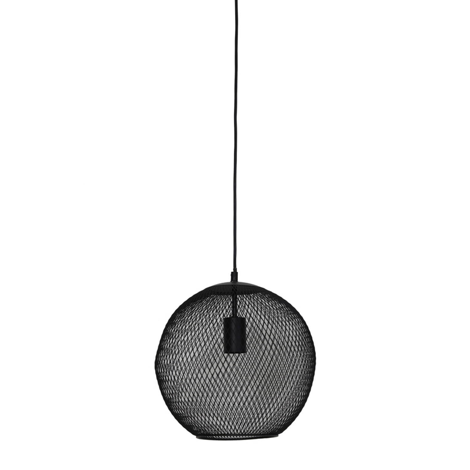 Light&Living Hanglamp Reilley mat zwart rond S 29 x Ø30