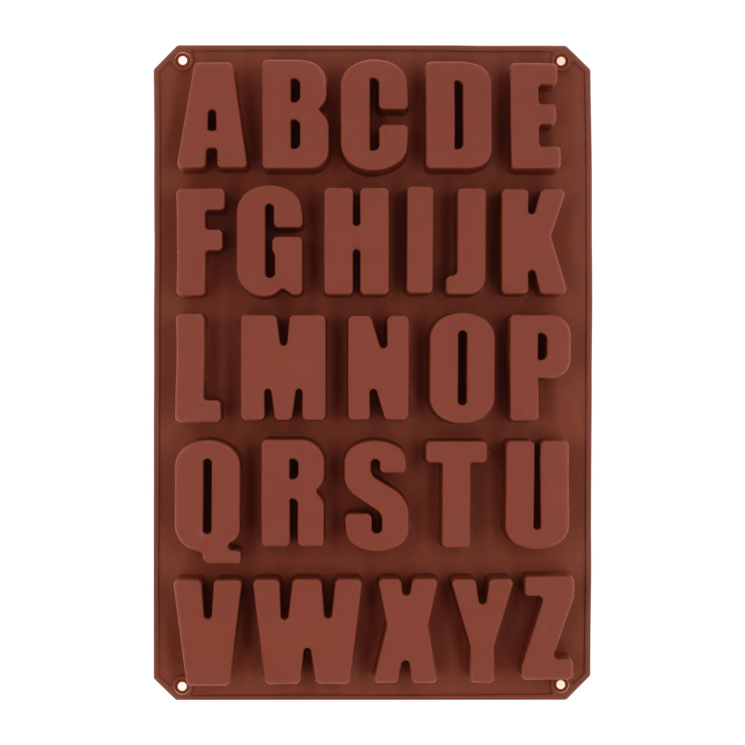 Krumble Bakvorm Alfabet - Silicoon - Bruin