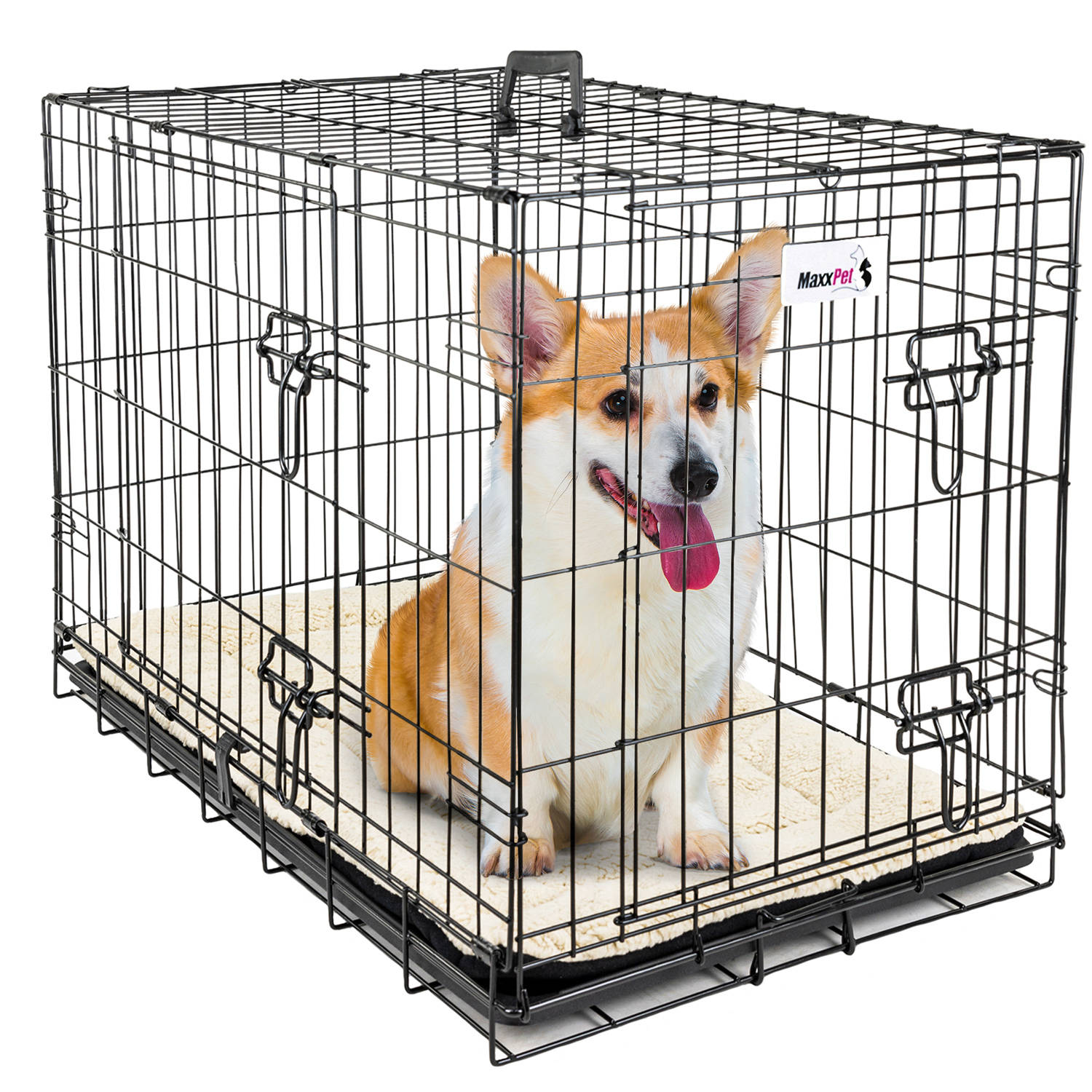 Maxxpet Hondenbench Bench Bench Voor Honden Hondenbench Opvouwbaar Incl. Plaid 91 X 57 X 64 Cm