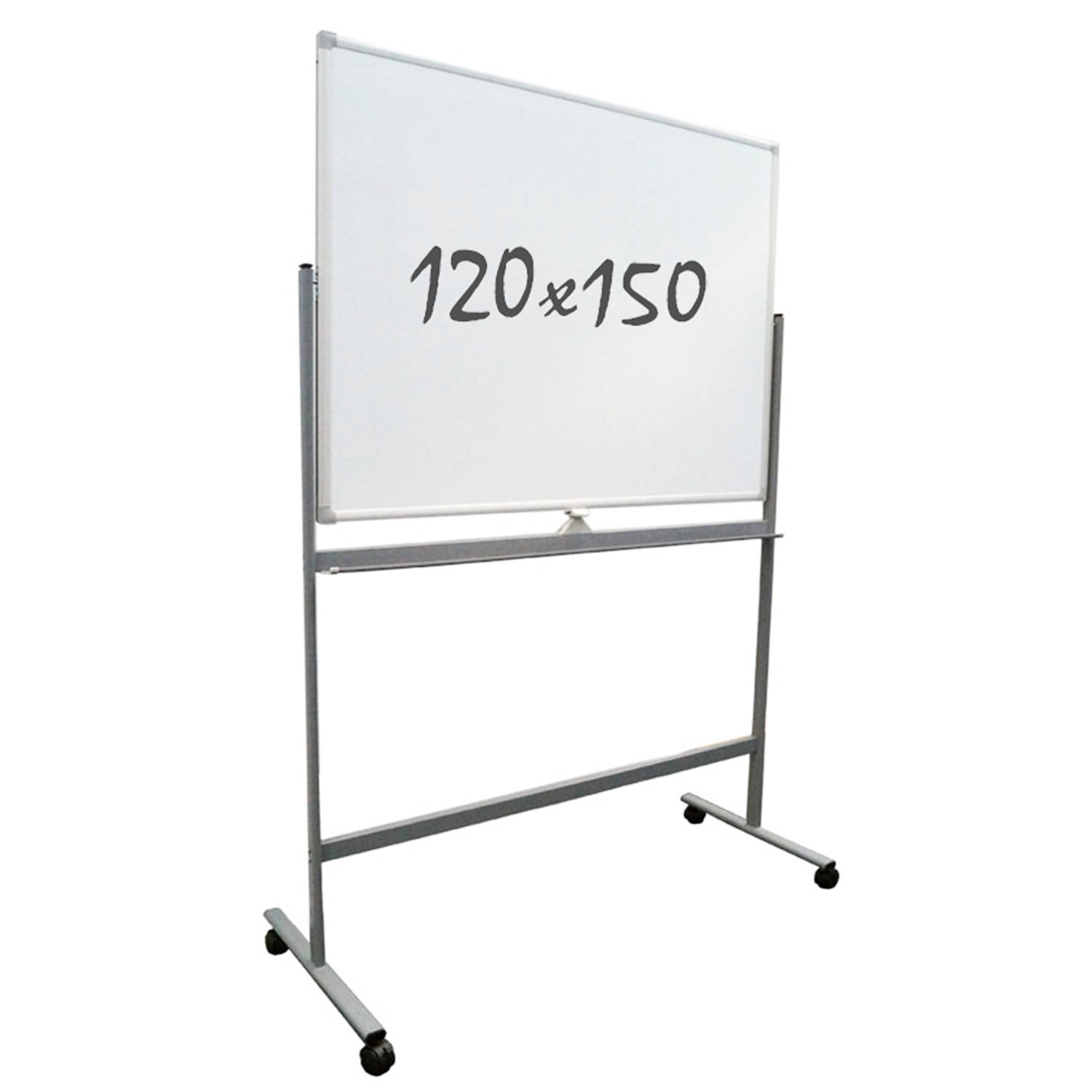 Whiteboard Verrijdbaar - Dubbelzijdig - Magnetisch - 120x150 cm
