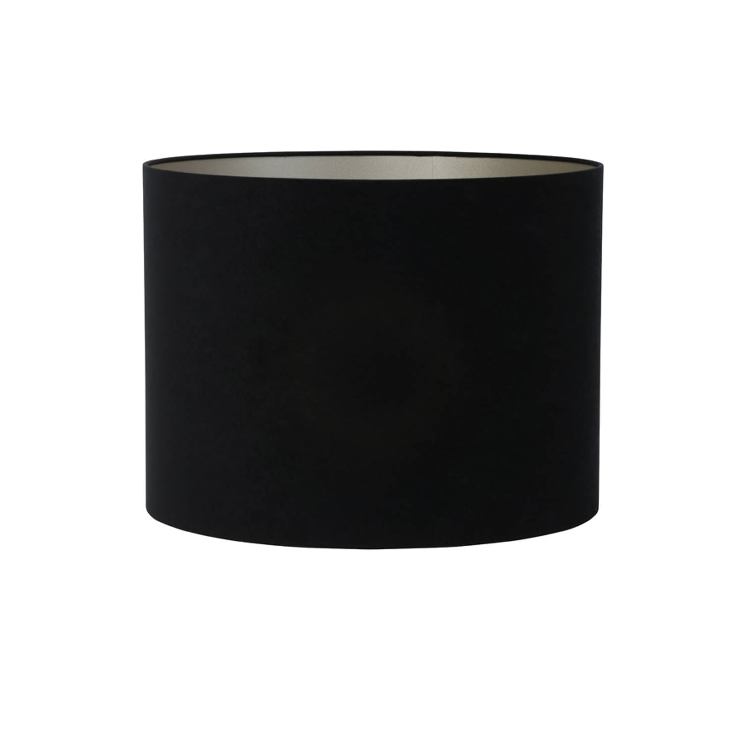 Kap cilinder 50-50-38 cm VELOURS zwart-taupe Light & Living