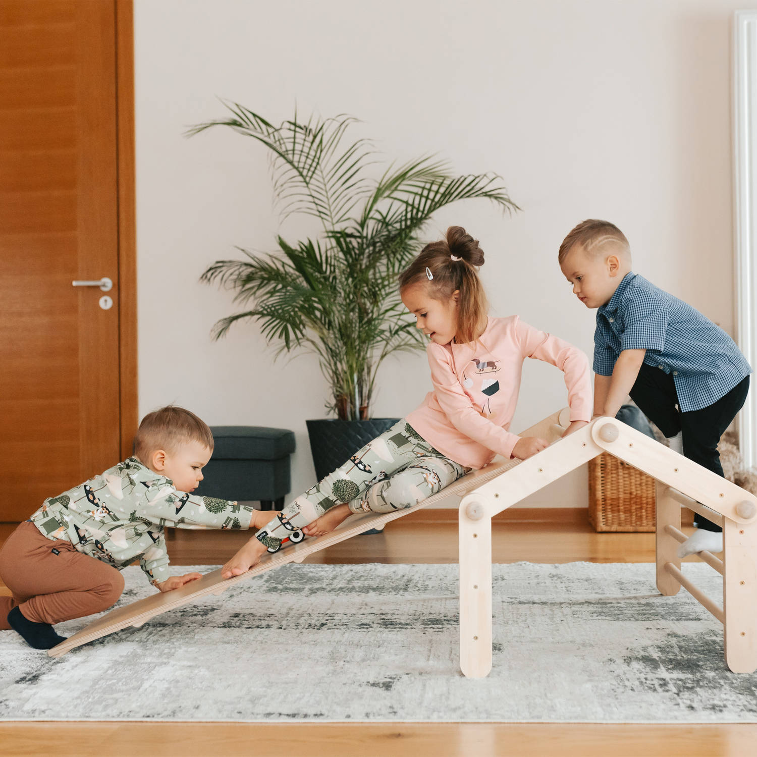 Patriottisch Afwezigheid naaimachine Ette Tete Mopitri klimrek van hout met gljbaan Indoor klimrek voor kinderen  | Blokker