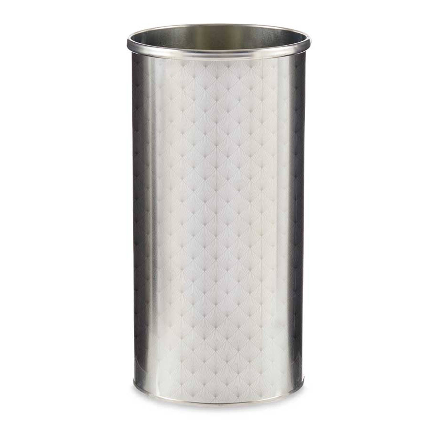 Giftdecor - Paraplu houder/bak/standaard - metaal zilver - 22 x 44 cm