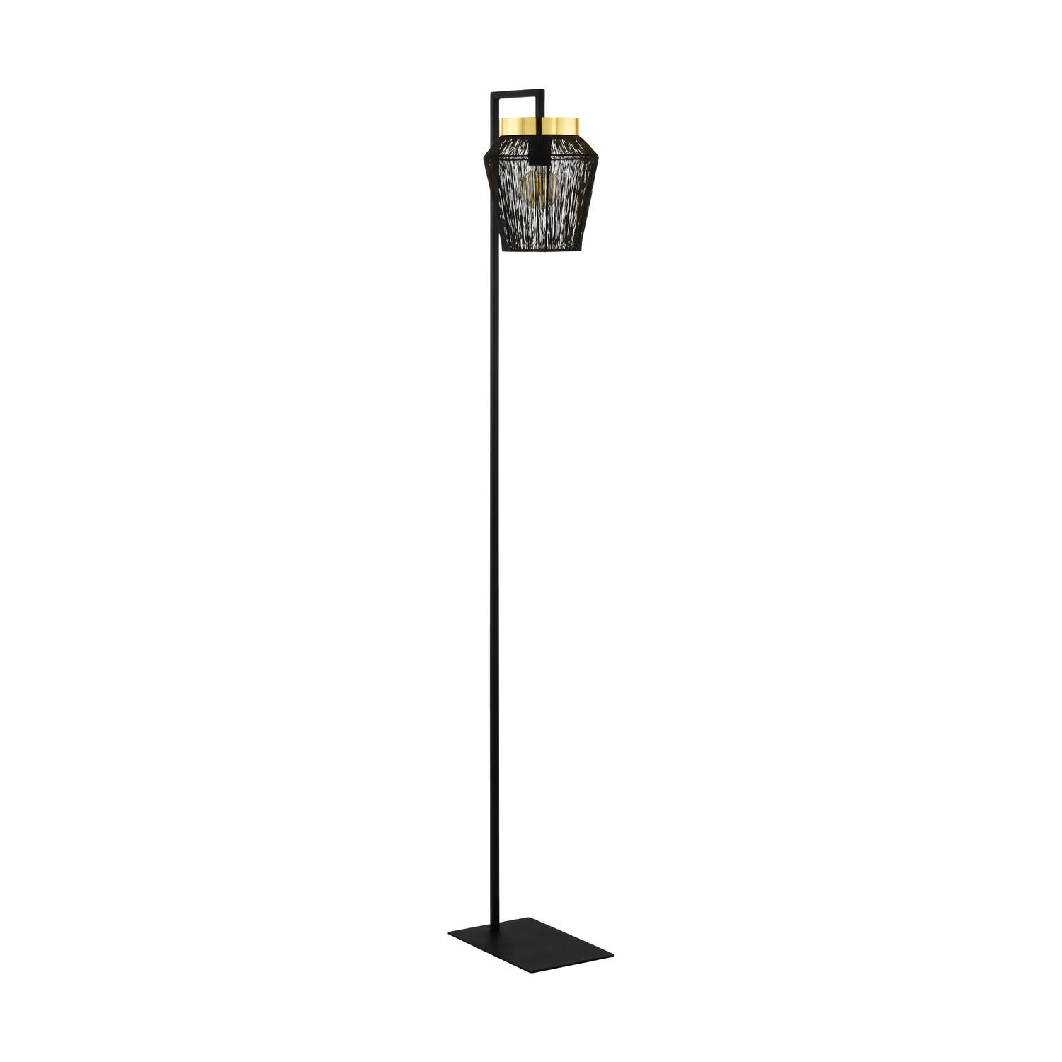 EGLO Escandidos Vloerlamp E27 170 cm Zwart-Geelkoper-Goud