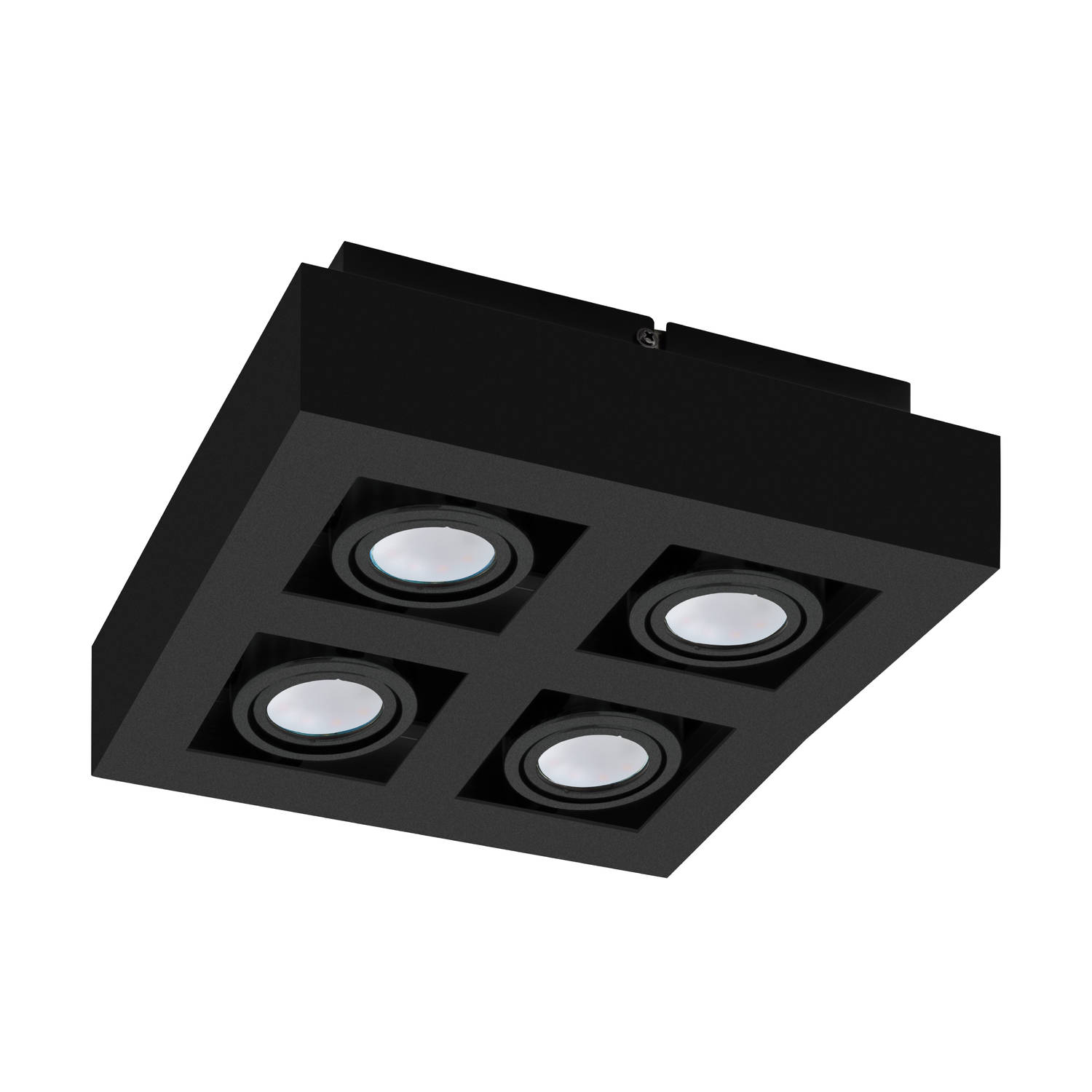 EGLO plafondlamp Mendoza zwart 4xGU10