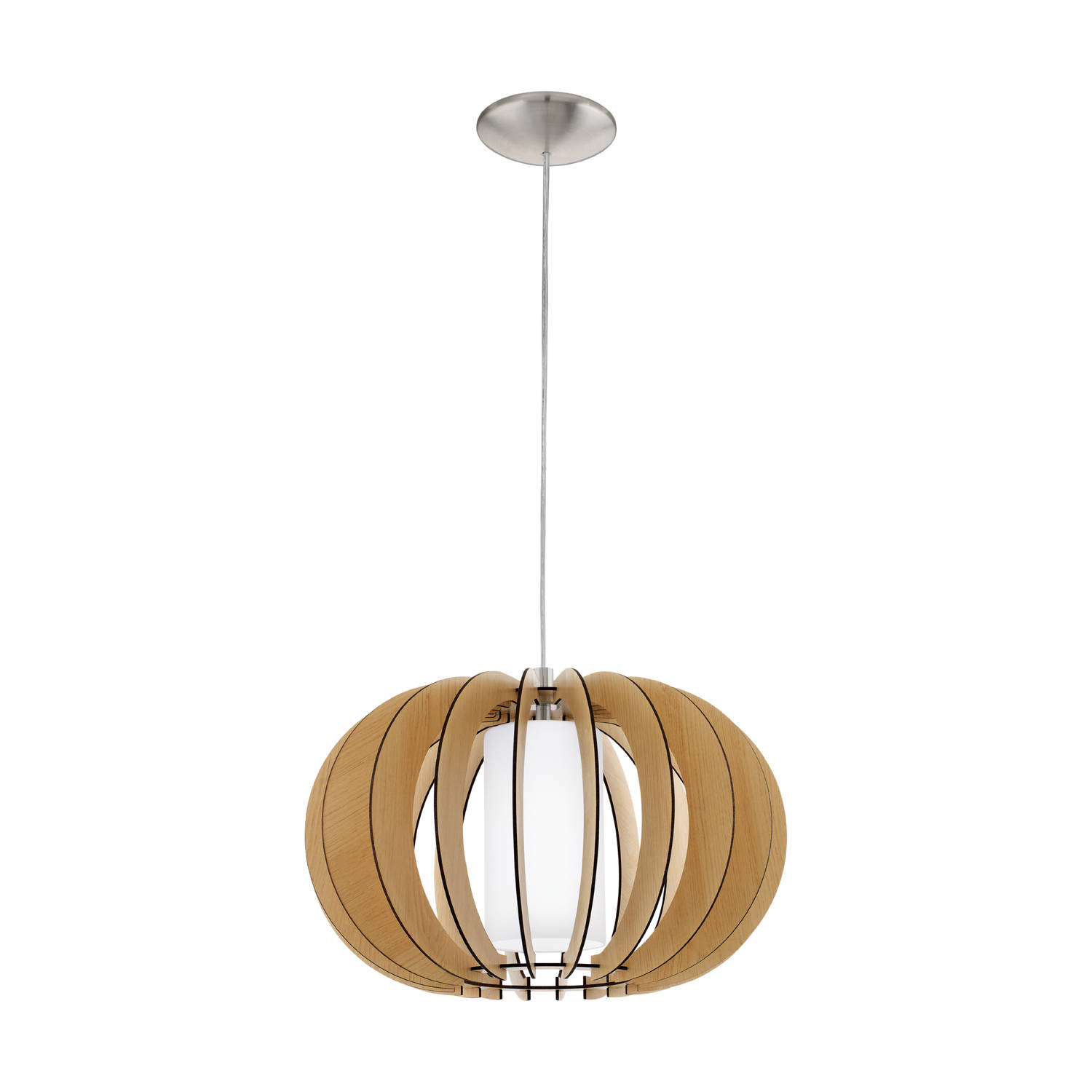Bruine houten hanglamp Stellato, 40 cm