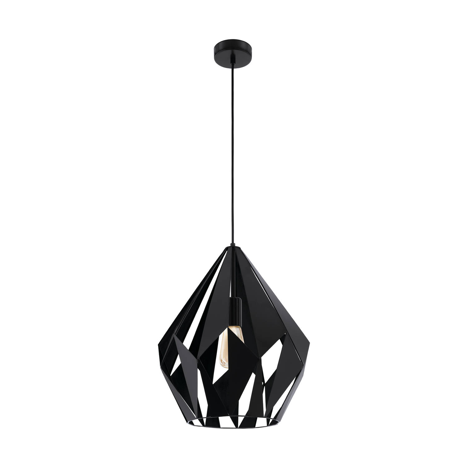 Eglo hanglamp Carlton 5 zwart E27 Ø38,5cm 60W
