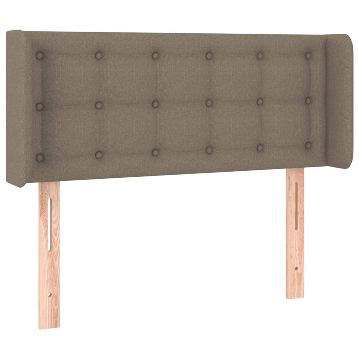 The Living Store Hoofdbord - Hoofdeind met Verstelbare Hoogte - Comfortabele Ondersteuning - Taupe - 83 x 16 x 78/88 cm