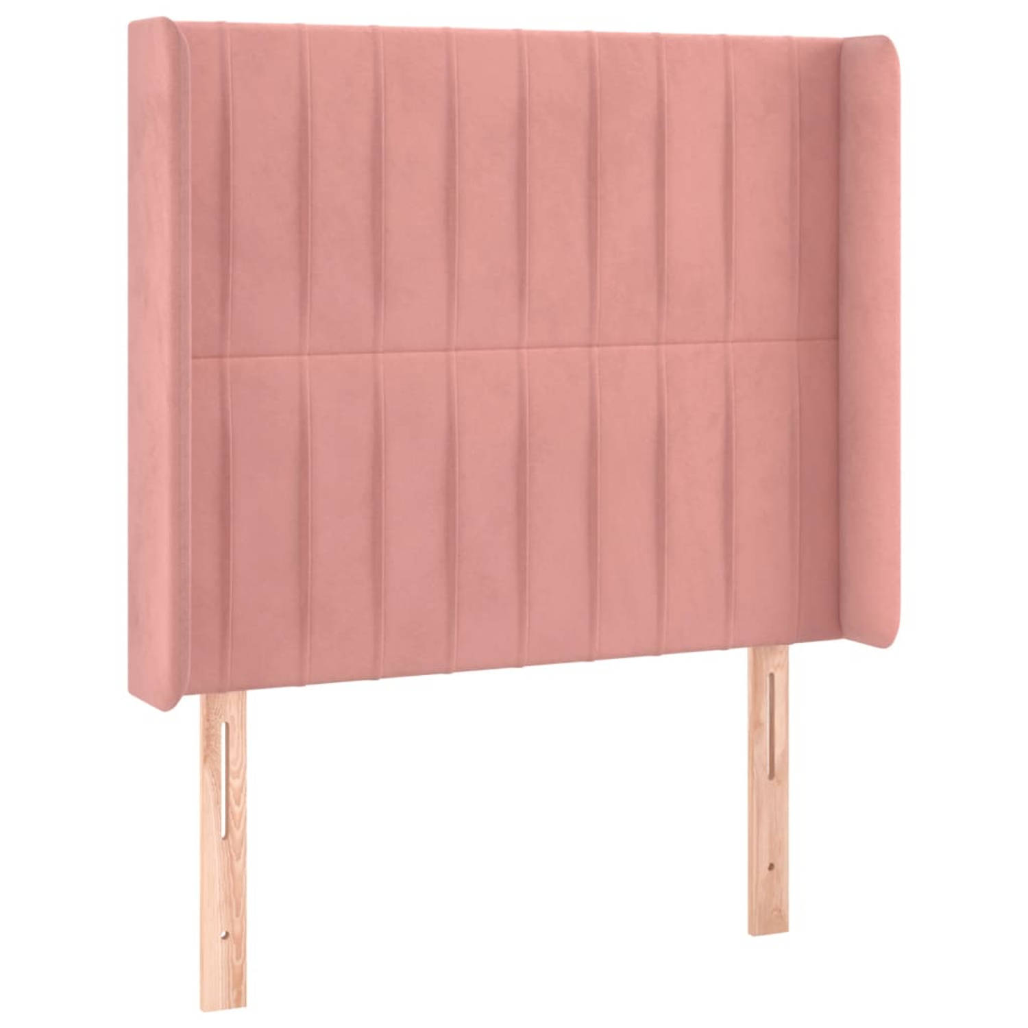 The Living Store Klassiek Roze Hoofdbord - 103x16x118/128 cm - Fluweel