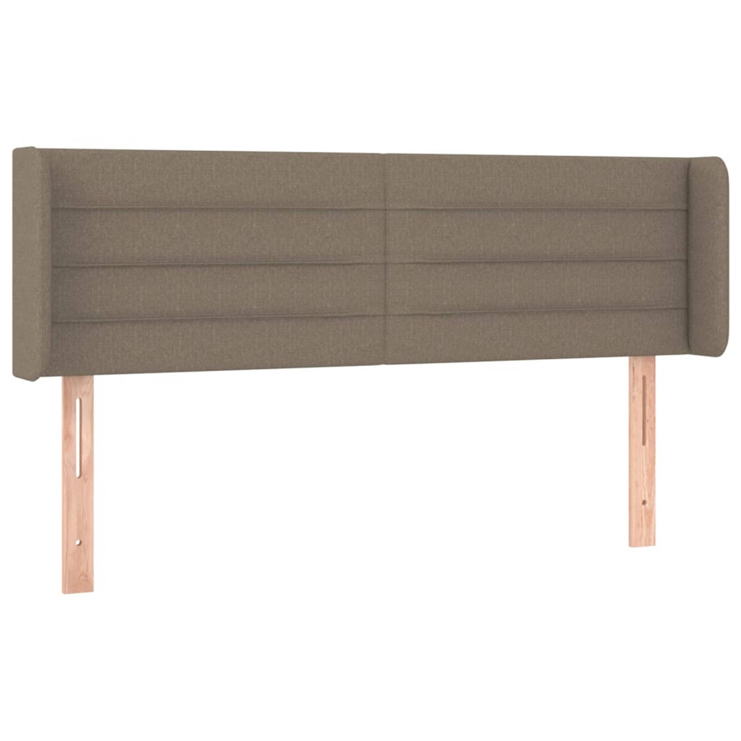 The Living Store Hoofdeind - Taupe - 147 x 16 x 78/88 cm - Duurzaam materiaal
