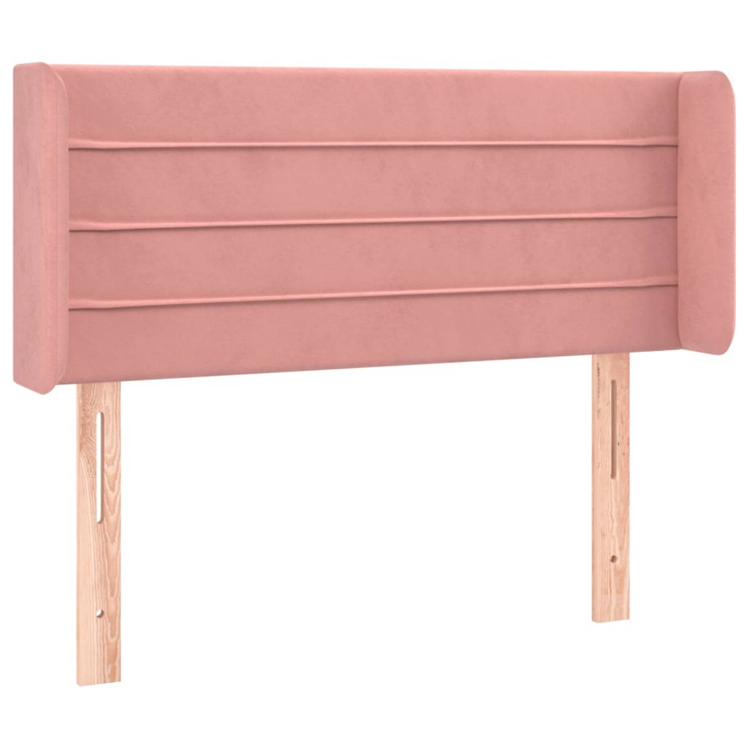 The Living Store Klassiek hoofdbord Stof - 93x16x78/88 cm - Roze