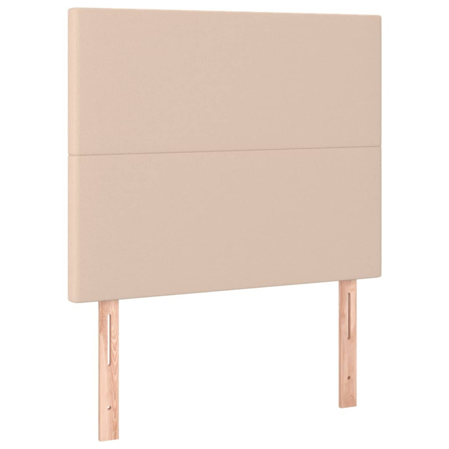 The Living Store Hoofdbord - The Living Store Bedaccessoire - 100 x 5 x 118/128 cm - Cappuccino