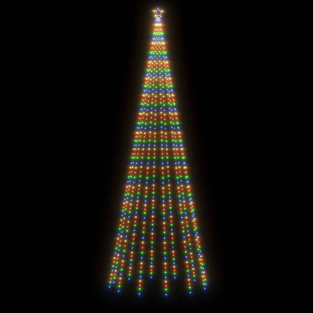 vidaXL Kegelkerstboom 732 LED's meerkleurig 160x500 cm
