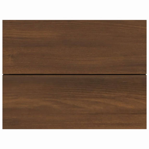 vidaXL Nachtkastjes 2 st 40x30x30 cm bewerkt hout bruin eikenkleur