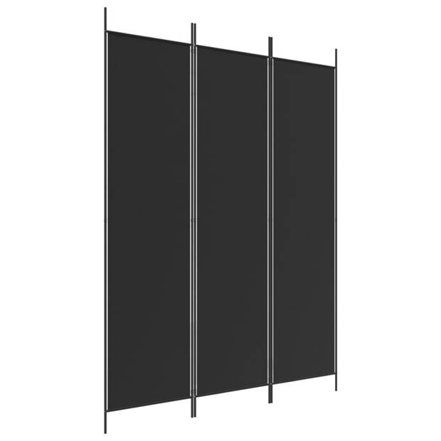 vidaXL Kamerscherm met 3 panelen 150x200 cm stof zwart