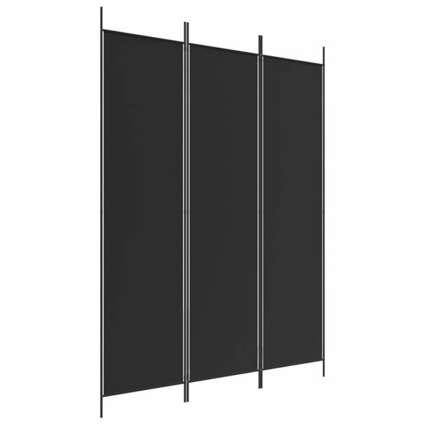 vidaXL Kamerscherm met 3 panelen 150x200 cm stof zwart