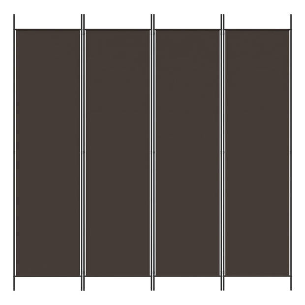 The Living Store Kamerscherm Bruin 4 Panelen - 200x200 cm - Duurzaam materiaal