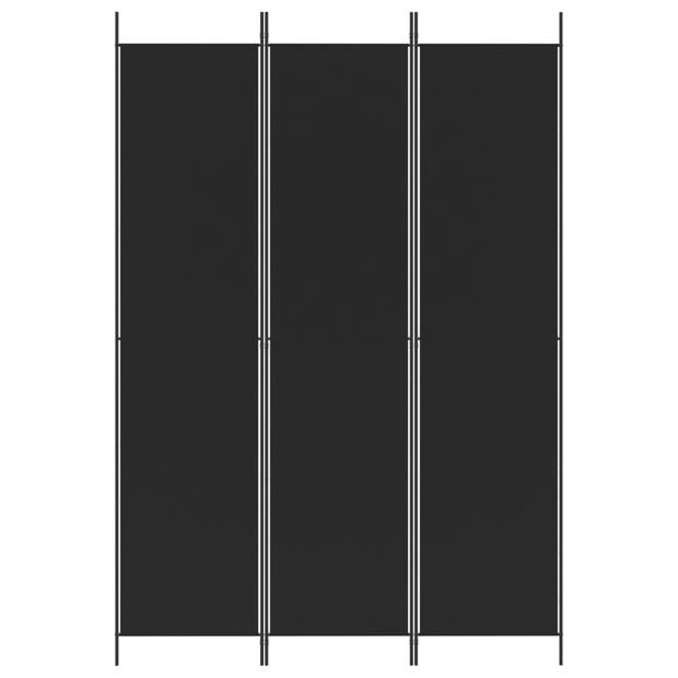 vidaXL Kamerscherm met 3 panelen 150x220 cm stof zwart