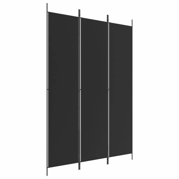 vidaXL Kamerscherm met 3 panelen 150x220 cm stof zwart