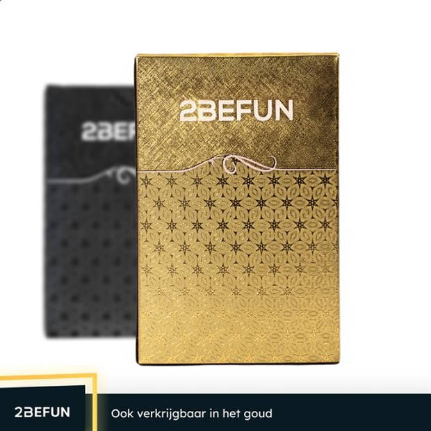 2BEFUN Luxe Waterdichte Speelkaarten Volwassenen - Kaarten - Kaartspel - Pokerkaarten - Drankspel - Zwart