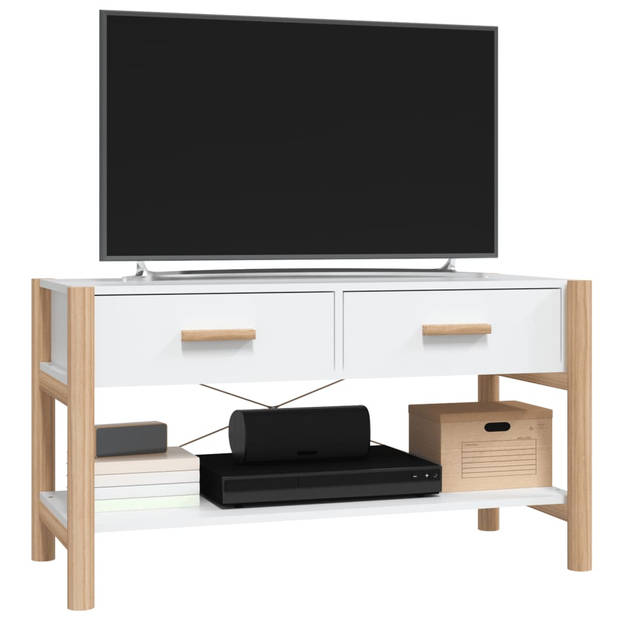 vidaXL Tv-meubel 82x38x45 cm bewerkt hout wit