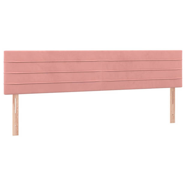 vidaXL Hoofdborden 2 st 80x5x78/88 cm fluweel roze