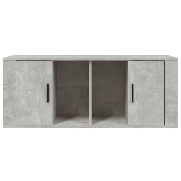 vidaXL Tv-meubel 100x35x40 cm bewerkt hout betongrijs