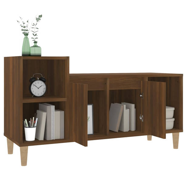 vidaXL Tv-meubel 100x35x55 cm bewerkt hout bruin eikenkleur