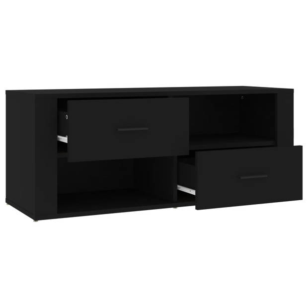 vidaXL Tv-meubel 100x35x40 cm bewerkt hout zwart