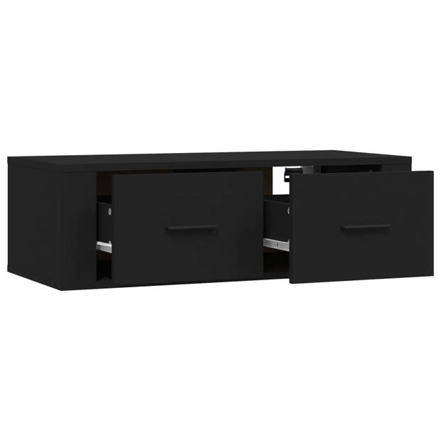 vidaXL Tv-hangmeubel 80x36x25 cm bewerkt hout zwart