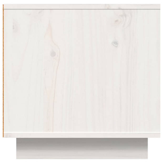 vidaXL Tv-meubel 140x40x40 cm massief grenenhout wit