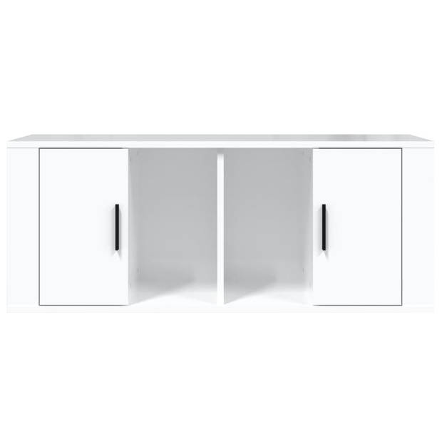 The Living Store TV-meubel - Hoogglans wit - 100 x 35 x 40 cm - Stevig en praktisch