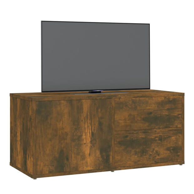 vidaXL Tv-meubel 80x34x36 cm bewerkt hout gerookt eikenkleurig